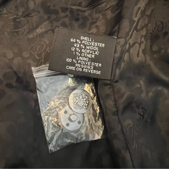 GUESS Wool-Blend Tweed Double Breasted Coat Size Medium - Picture 12 of 13